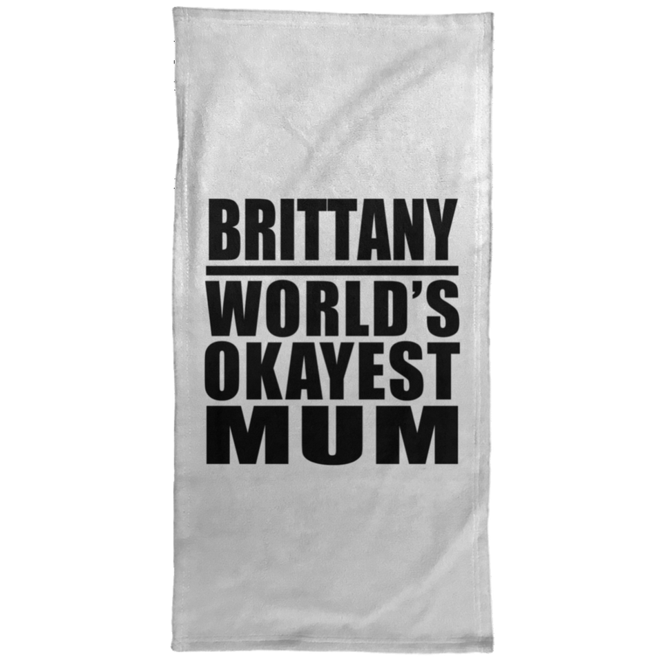 Brittany World's Okayest Mum - Hand Towel