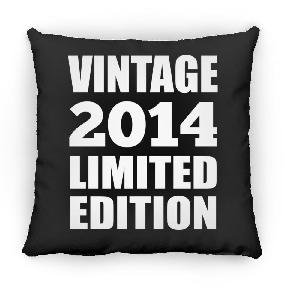 10th Birthday Vintage 2014 Limited Edition - Throw Pillow Black