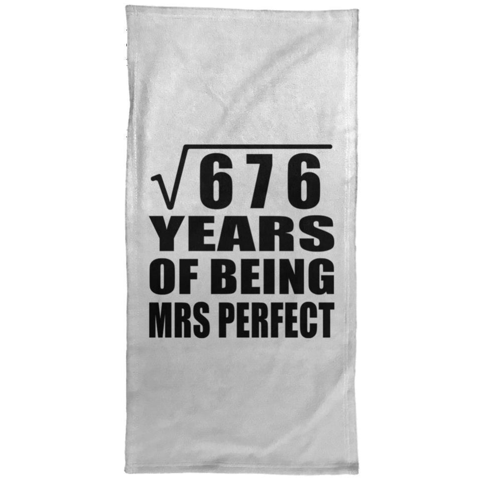 26th Anniversary Square Root of 676 Years of Mrs Perfect - Hand Towel