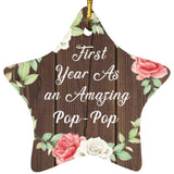 First Year As An Amazing Pop Pop - Star Ornament A