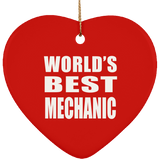 World's Best Mechanic - Heart Ornament