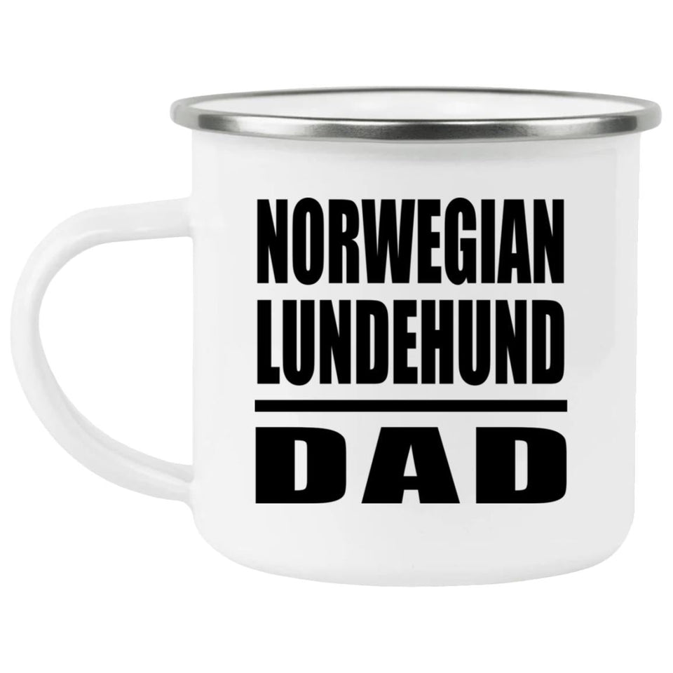 Norwegian Lundehund Dad - 12oz Camping Mug