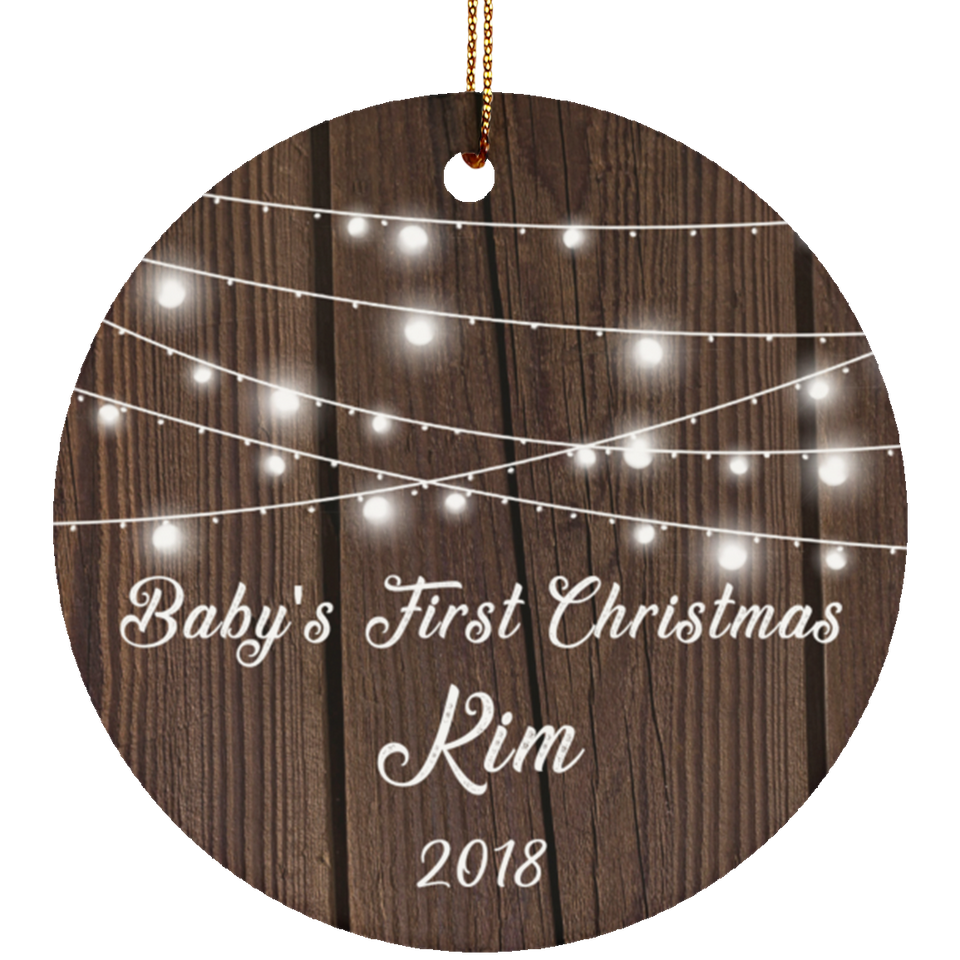Kim Baby's First Christmas 2018 - Circle Ornament