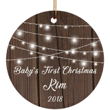Kim Baby's First Christmas 2018 - Circle Ornament