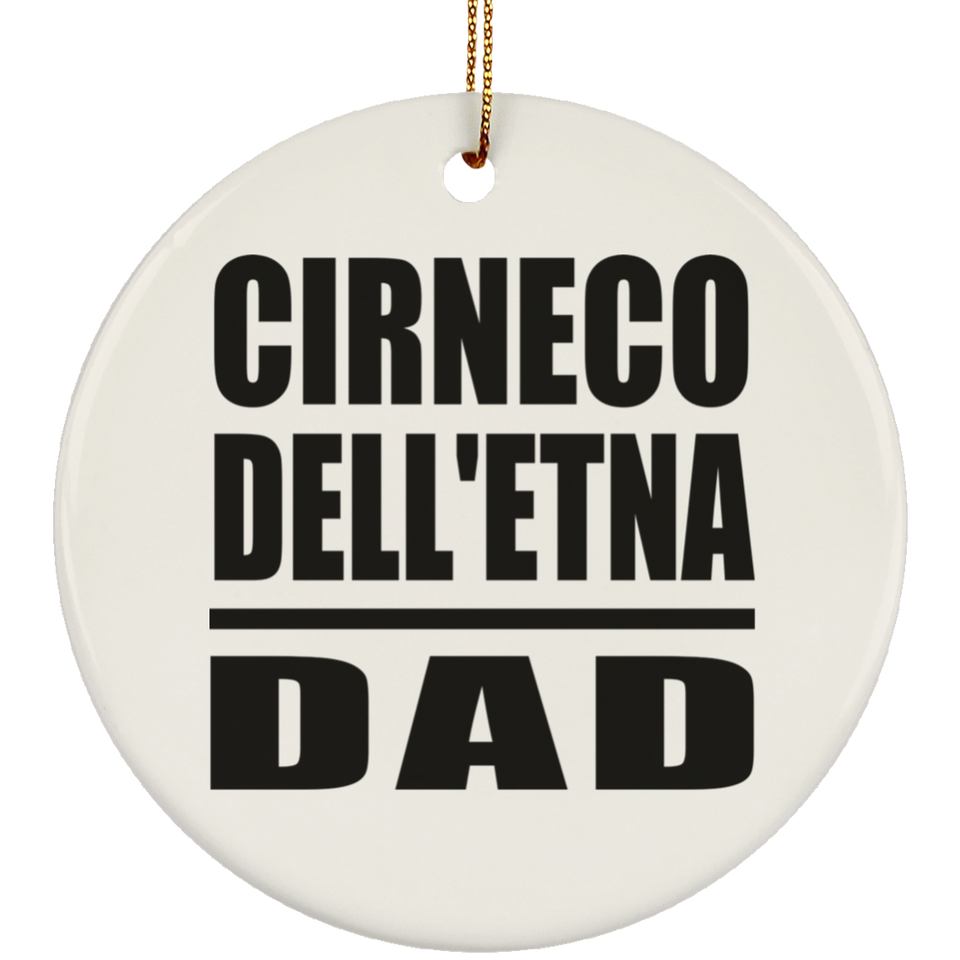 Cirneco Dell'etna Dad - Circle Ornament