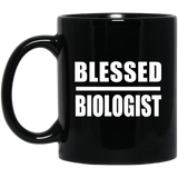 Blessed Biologist - 11oz Coffee Mug Black