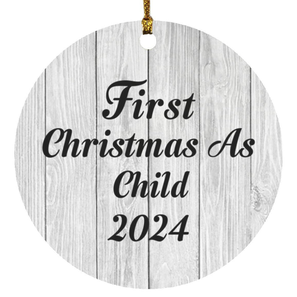 First Christmas As Child 2024 - Circle Ornament F