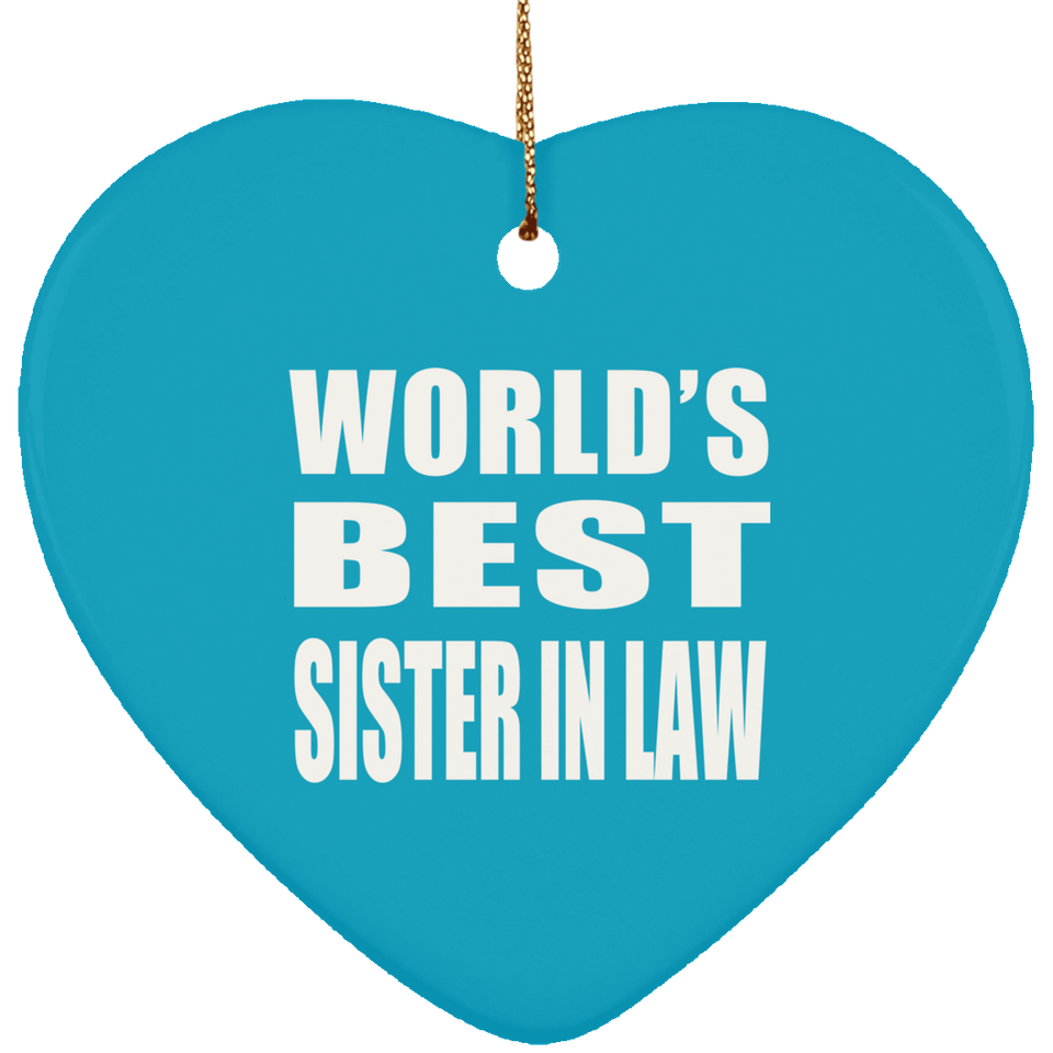 World's Best Sister In Law - Heart Ornament