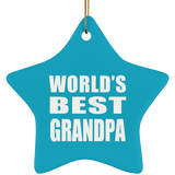 World's Best Grandpa - Star Ornament