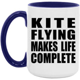 Kite Flying Makes Life Complete - 15oz Accent Mug Purple