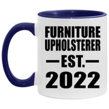 Furniture Upholsterer Established Est. 2022 - 11oz Accent Mug Purple