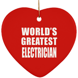 World's Greatest Electrician - Heart Ornament