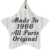 58th Birthday Made In 1966 All Parts Original - Star Ornament F