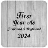 First Year As Girlfriend & Boyfriend 2024 - Drink Coaster F