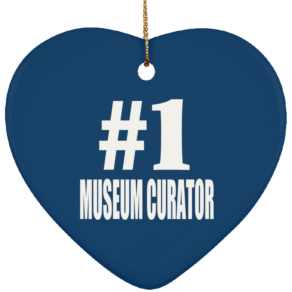 Number One #1 Museum Curator - Heart Ornament
