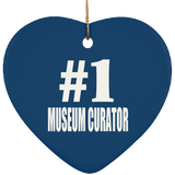 Number One #1 Museum Curator - Heart Ornament