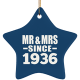 88th Anniversary Mr & Mrs Since 1936 - Star Ornament