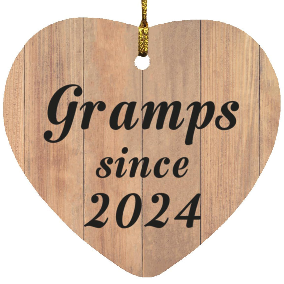Gramps Since 2024 - Heart Ornament C