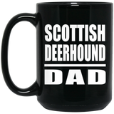 Scottish Deerhound Dad - 15oz Coffee Mug Black