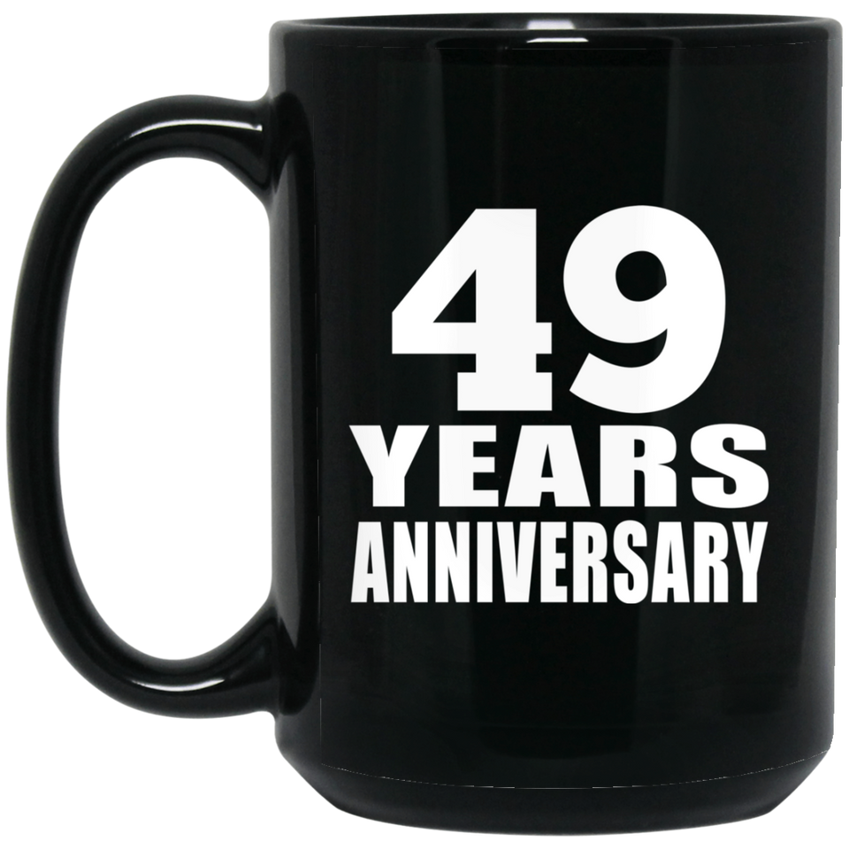 49th Anniversary 49 Years - 15 Oz Coffee Mug Black