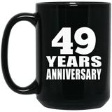 49th Anniversary 49 Years - 15 Oz Coffee Mug Black