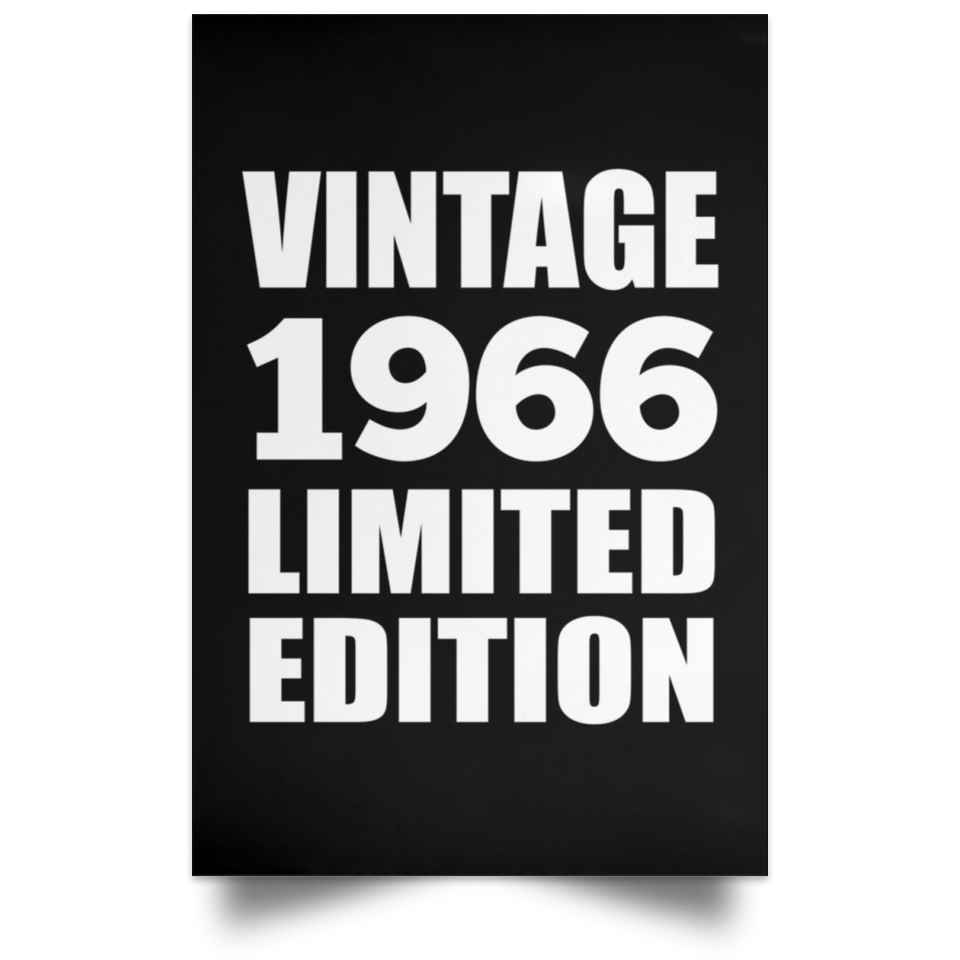 58th Birthday Vintage 1966 Limited Edition - Poster Portrait