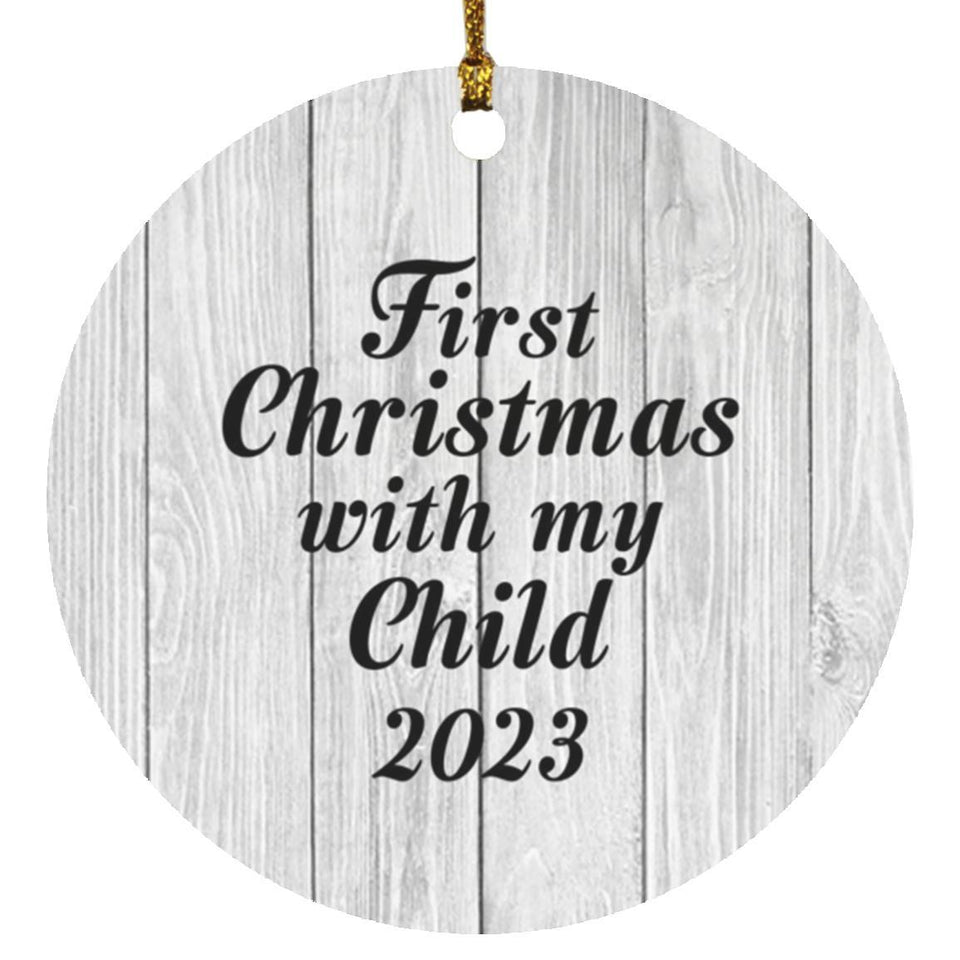 First Christmas With My Child 2023 - Circle Ornament F