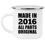 8th Birthday Made in 2016 All Parts Original - 12oz Camping Mug