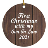 First Christmas With My Son In Law 2021 - Circle Ornament D