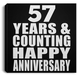 Happy 57th Anniversary 57 Years & Counting - Canvas Square