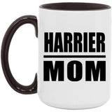 Harrier Mom - 15oz Accent Mug Black