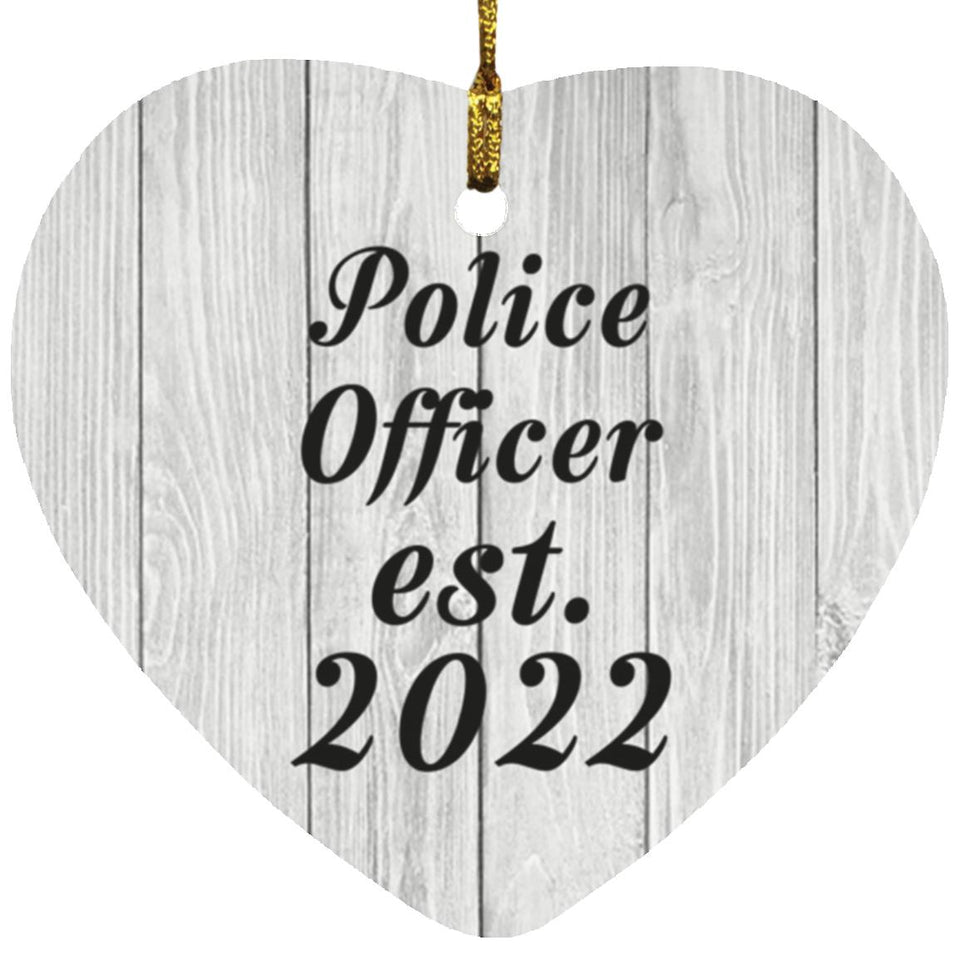 Police Officer Established Est. 2022 - Heart Ornament F