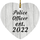 Police Officer Established Est. 2022 - Heart Ornament F