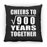 30th Anniversary Cheers To Square Root of 900 Years Together - Throw Pillow Black