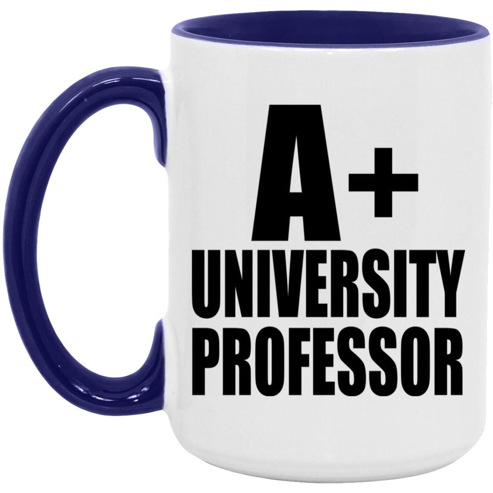 A+ University Professor - 15oz Accent Mug Purple