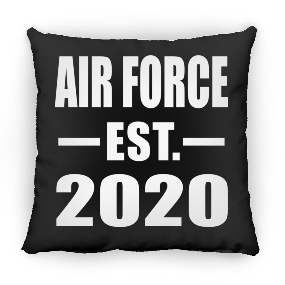Air Force Established EST. 2020 - Throw Pillow Black