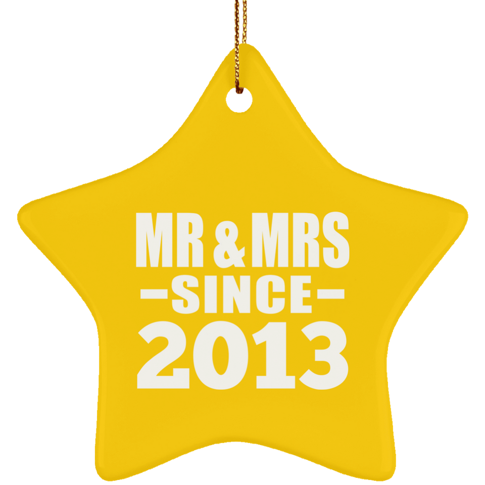 11th Anniversary Mr & Mrs Since 2013 - Star Ornament