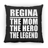 Regina The Mom The Hero The Legend - Throw Pillow Black