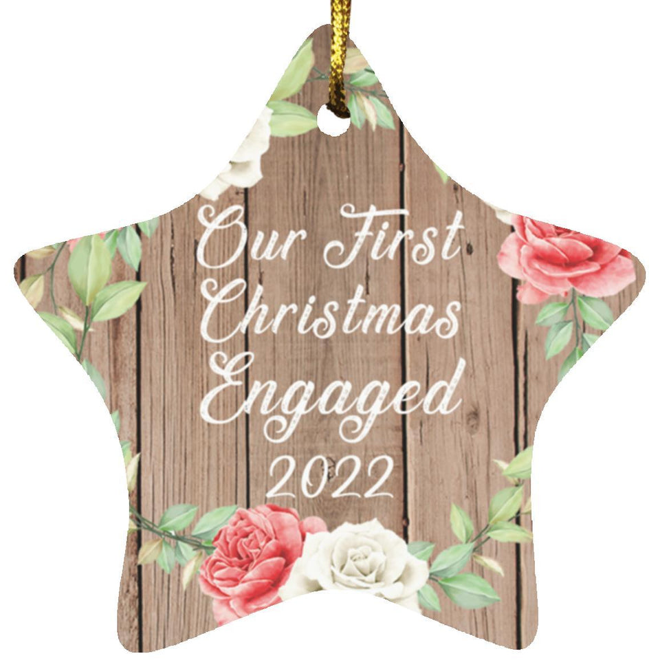 Our First Christmas Engaged 2022 - Star Ornament B