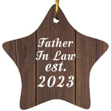 Father In Law Established Est. 2023 - Star Ornament D