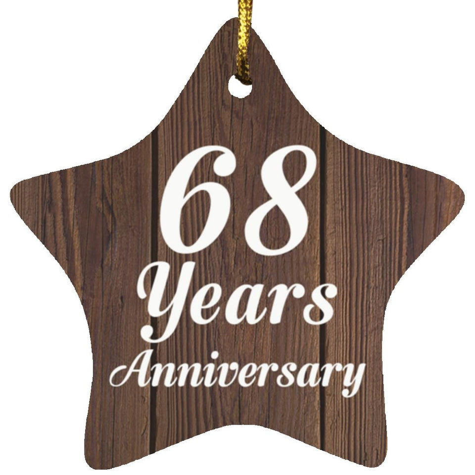 68th Anniversary 68 Years Anniversary - Star Ornament D