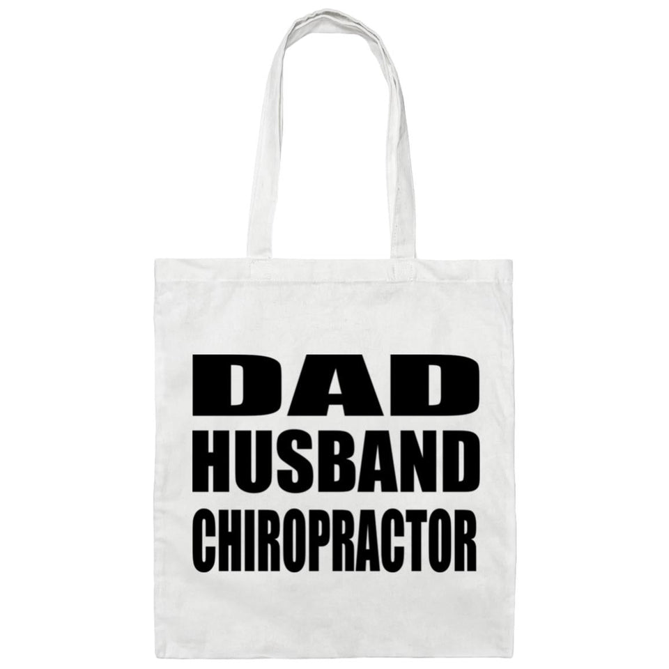 Dad Husband Chiropractor - Tote Bag White