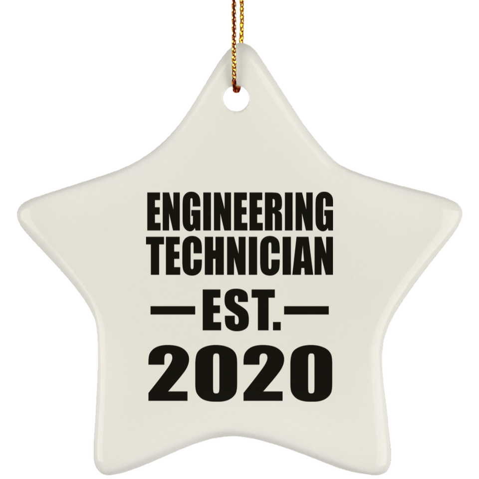 Engineering Technician Established EST. 2020 - Star Ornament