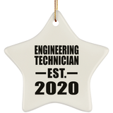 Engineering Technician Established EST. 2020 - Star Ornament