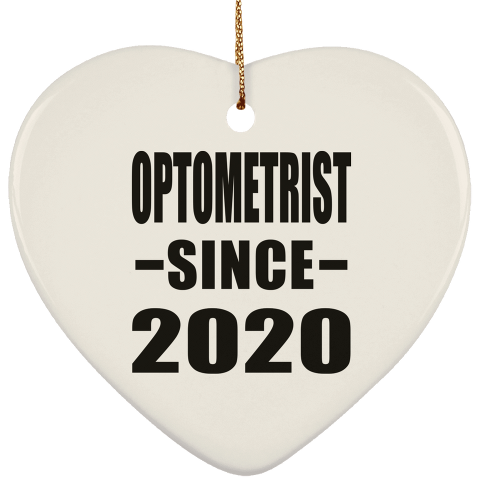 Optometrist Since 2020 - Heart Ornament