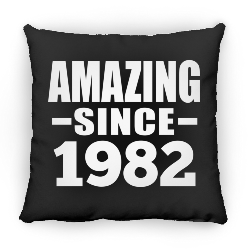 42nd Birthday Amazing Since 1982 - Throw Pillow Black