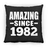 42nd Birthday Amazing Since 1982 - Throw Pillow Black