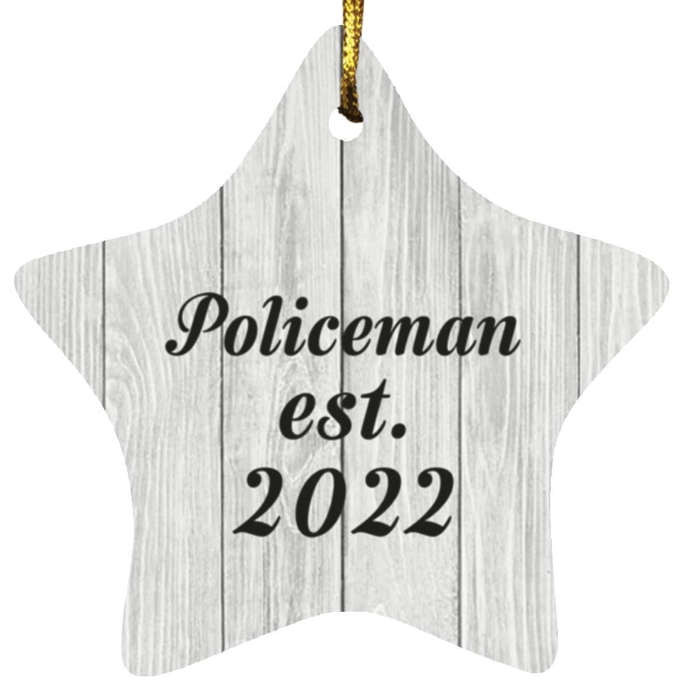 Policeman Established Est. 2022 - Star Ornament F