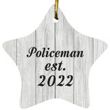 Policeman Established Est. 2022 - Star Ornament F