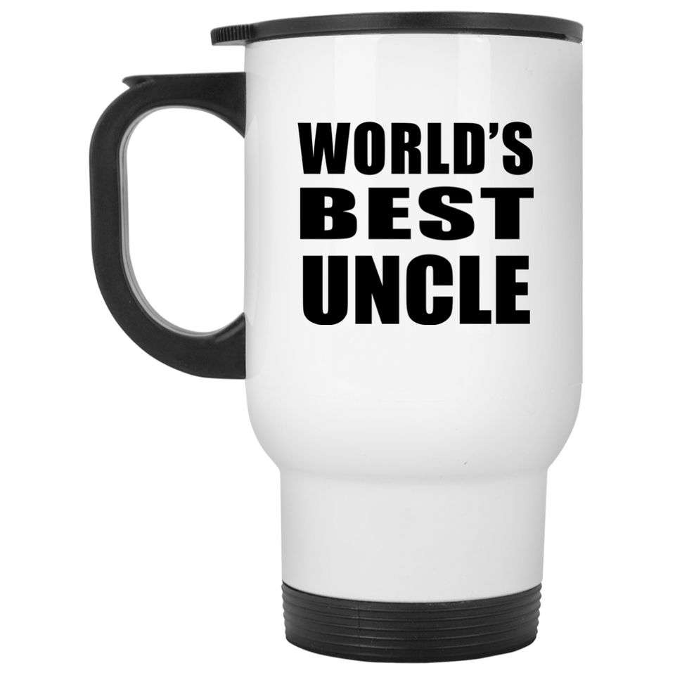 World's Best Uncle - White Travel Mug